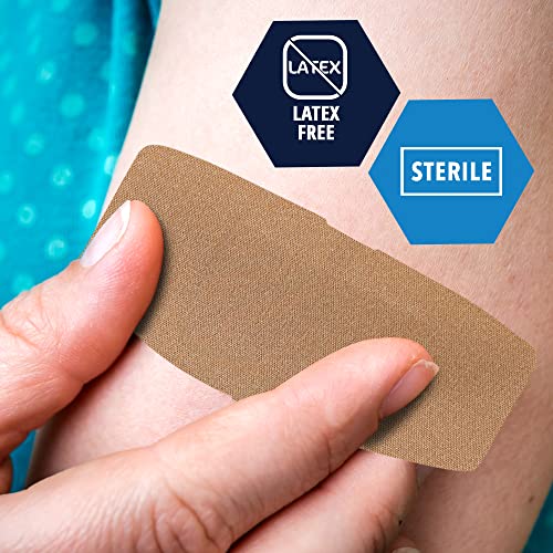 Medpride Sterile Fabric Adhesive Bandages [50 Count]- First Aid Bandages Coated With Hypoallergenic Adhesive & Non-Stick Pad- Latex-Rubber Free Wound Care Bandages- Individual Wrapped #TOP2