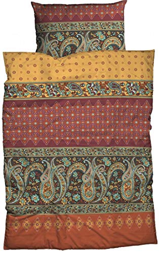 CASATEX Fein-Biber Bettwäsche Murillo 135 cm x 200 cm Terra kuschelig...