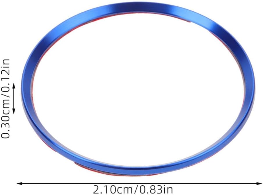 Upgrade Your Car 4pcs Car Wheel Hub Cap Ring Blue Trim Hub Cap Ring Set