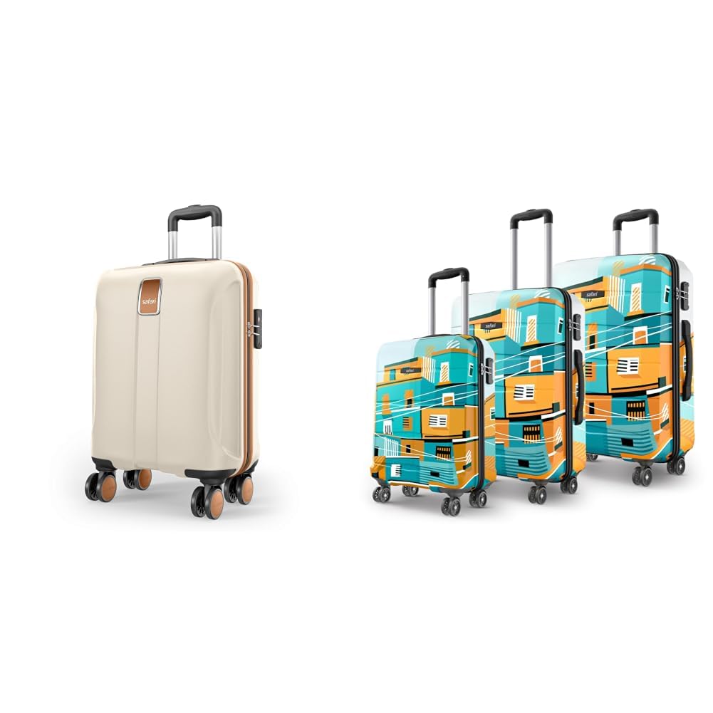 Thorium Royale 8 Wheels 55cm Cabin Trolley Bag Hard Case Carry-on Polycarbonate Luggage, + Oasis 55, 65 & 77 Cms Polycarbonate Trolley Bag, Printed Cabin 8 Wheels Spinner Travelling-image-12