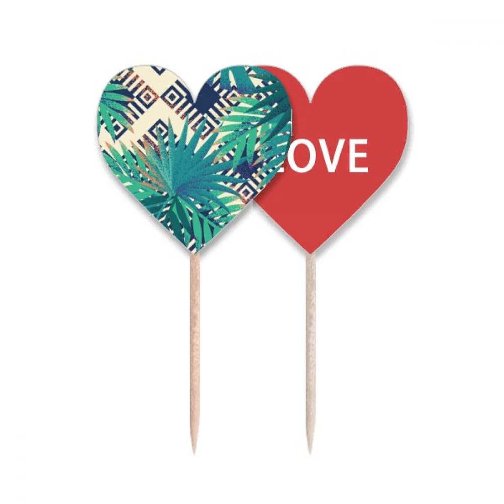 Cure-dents drapeau dessin Green Tropics pic cupcake amour cœur