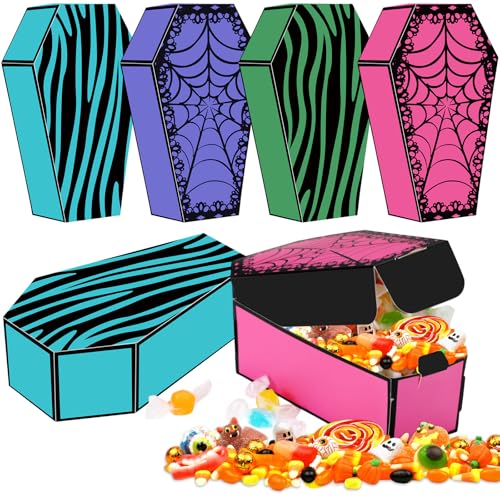 Boîtes à friandises noires Halloween x24 pour bonbons et collations de fête