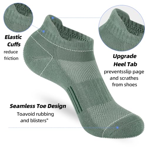 Image of ATBITER Women's Ankle Socks Cushioned Running Athletic No Show Socks-6Pairs