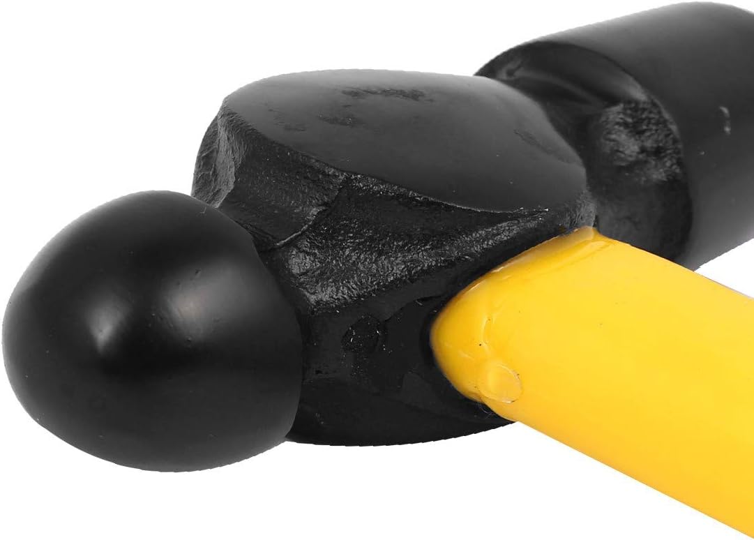 New Lon0167 2LB High Featured Carbon Steel Ball reliable efficacy Pein Hammer Black Yellow(id:9ed 1c 72 deb)