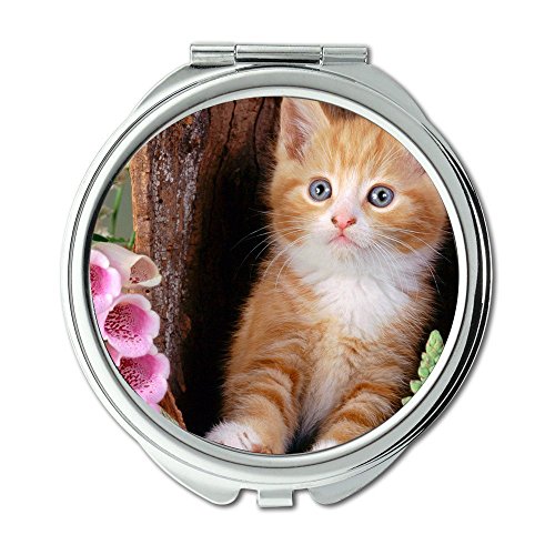 Yanteng Made Cat Miroir de poche portable Motif chat