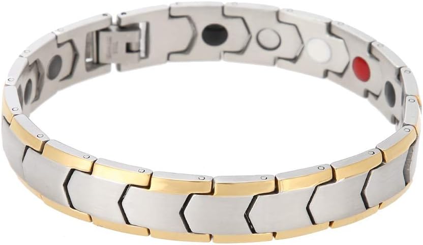 TARSHYRY, Magnetic Weight Loss Bracelet, Healthy Slimming Magnetic Therapy Bracelets Bangle Jewelry Reduce Fatigue Relief Pain(Silver)