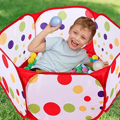 Liliful Large Ball Play Tent With 100 Pcs Balls Included, 6 Sided Ball Tent Foldable Pool Playpen With Storage Bag For Boys And Girls Indoor And Outdoor Playing #TOP6