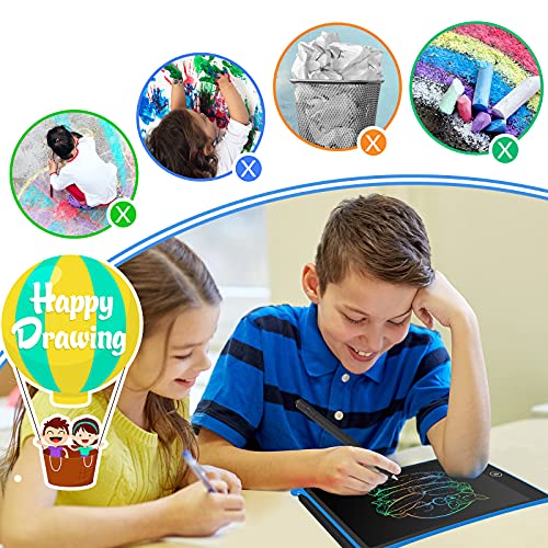 Image of Pack of 2 Magic Board 8.5 Inches, LCD Writing Board Toy from 3 4 5 6 + Years, Colourful Screen Educational Toy for Children Christmas Birthday Gifts (Blue + Pink)