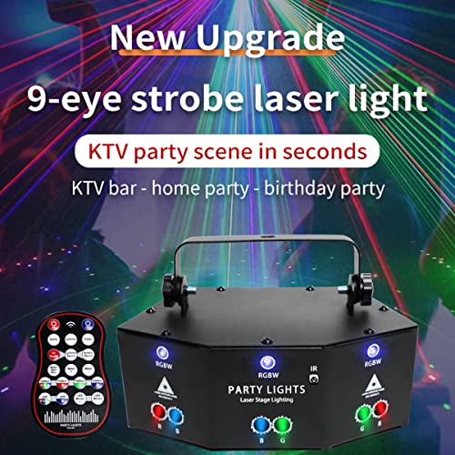 Sumger Dj Disco Party Lights,Sound Activated Laser Projector Effect Lighting,Rgbw Led Strobe Stage Light With Remote Control For Christmas Halloween Karaoke Show Ktv Bar Dance Gift Birthday Wedding #TOP1