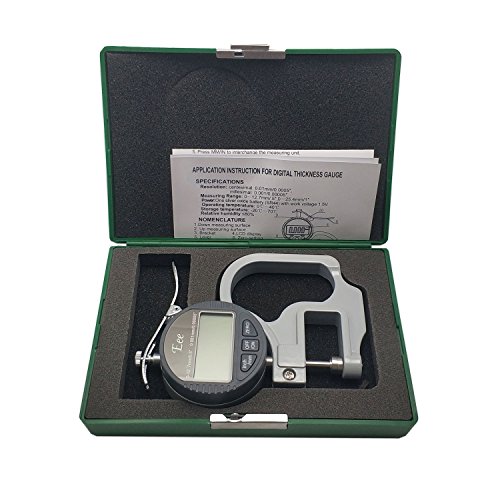 BAOSHISHAN Digital Thickness Gauge 0.00005-0.4 inch | 0.001-10mm Electronic Micrometer Thickness Meter for Paper Film Fabric Tape