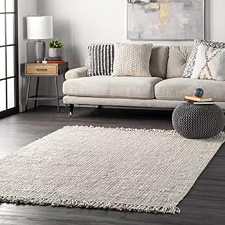 nuLOOM Daniela Farmhouse Chunky Jute Area Rug, 5' x 7' 6