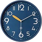 ZQDUFEA Orologio da Parete Senza Perforazione, Il Design Elegante incontra l'arredamento Versatile, Orologio al Quarzo Rotondo per Studio, Biblioteca, Camera da Letto