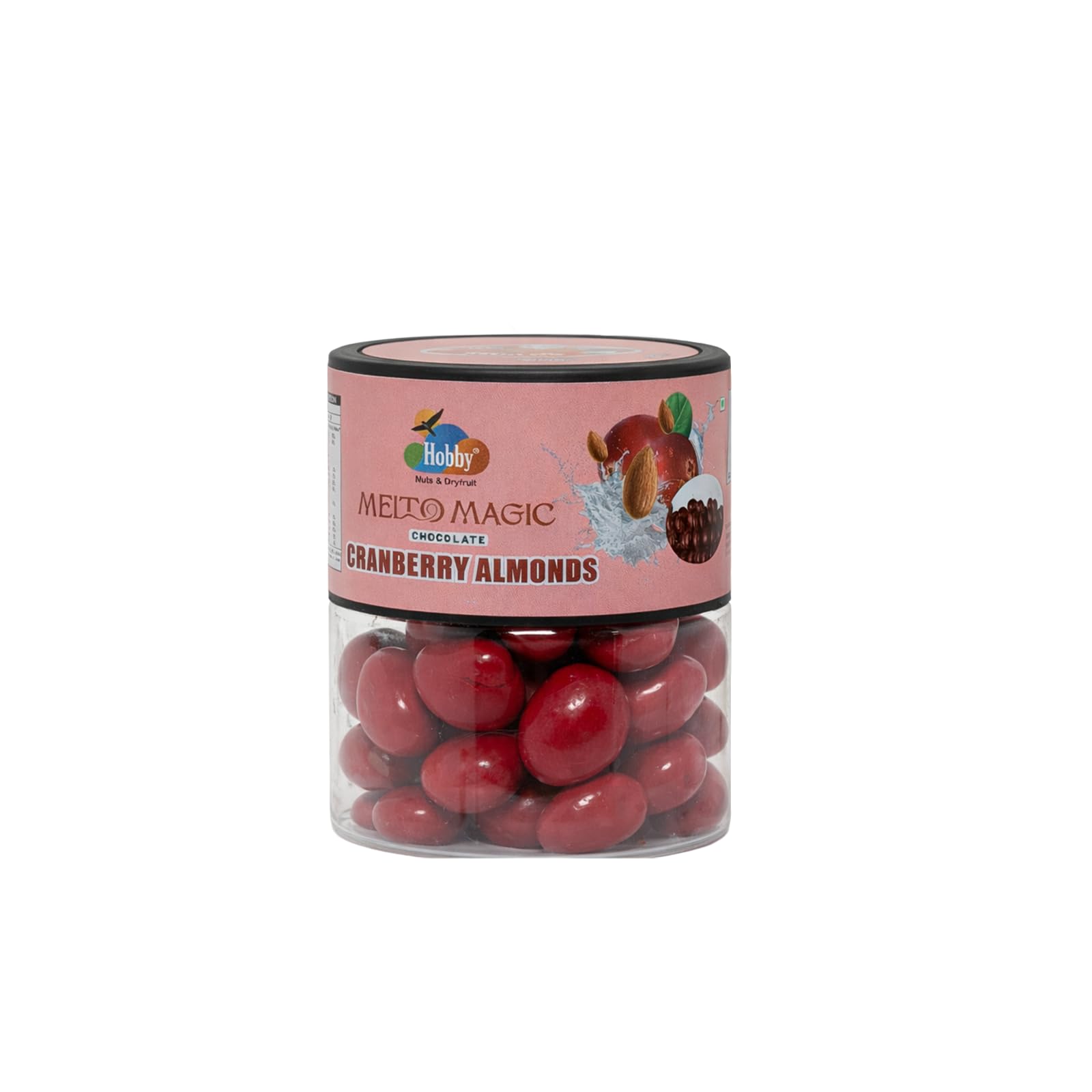 Hobby Cranberry Almonds (100g) | Chocolate Coated Almonds with Cranberry | Flavour | Premium Gourmet Healthy Snack