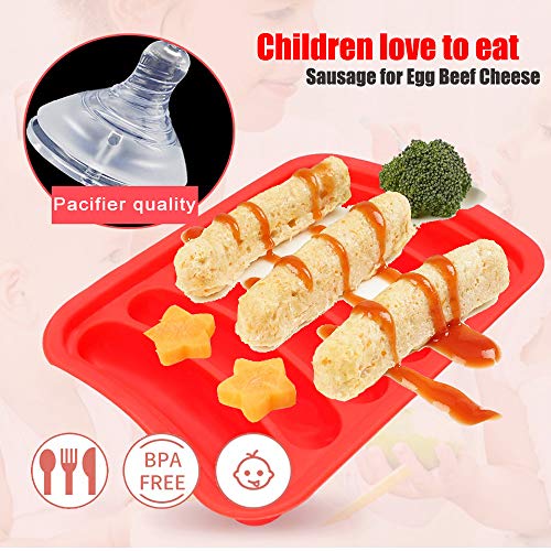 Silicone Sausage Mold Non-Stick, DIY Children\'s Hot Dogs Baking Mold for Egg Sausage and Baby\'s Supplementary Sausage Mold, lce Candy Jelly Chocolate Mould - Thumbnail 2