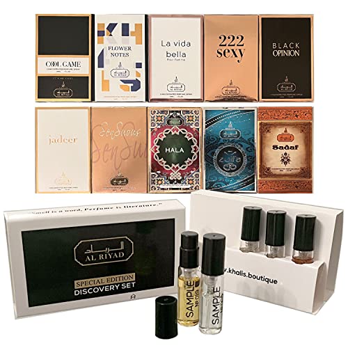 Alriyad, Women Spray Perfume Travel Size, Featuring Cool Game Mini, 10 Scents, Fragrance Sampler Gift Set, Natural, Essential Oils, Clean, Vegan And Cruelty Free #TOP29