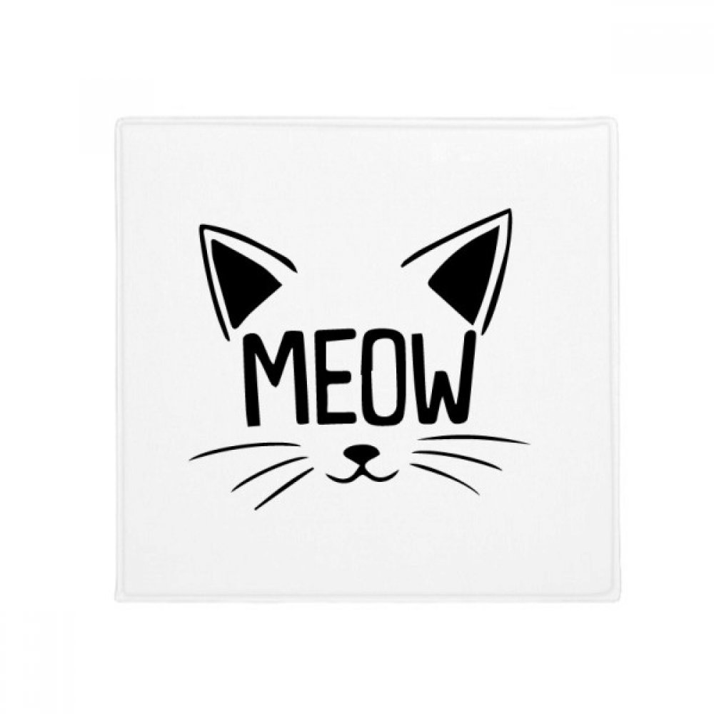 Tapis de cuisine antidérapant motif chat meow pour une entrée propre et accueillante