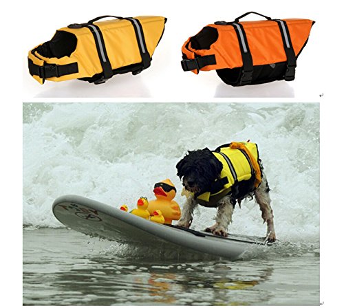 hundeliebling AquaTail Gilet de sauvetage pour chien - Réglable pour chiens de taille moyenne - Poignée de sauvetage et réflecteurs - Haute flottabilité - Idéal pour la natation et le bateau