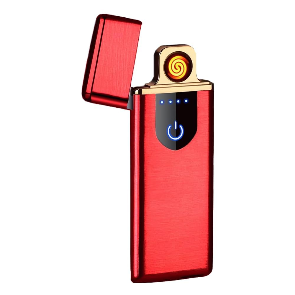 Drumstone Smart Finger Touch Sensor USB Rechargeable Windproof Flameless Lighter – Ultra Slim Metal Lighter, Compact, Stylish, for Smokers-image-35