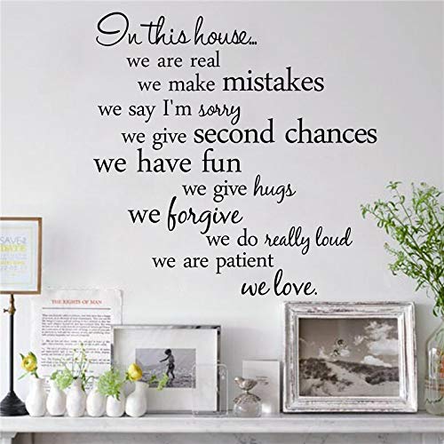 GADGETS WRAP in This House We are Real Home Decal Family Vinyl Wall Sticker Vinyl Wall Decal Decoration Sticker (B09FSR4G45) Amazon Price History, Amazon Price Tracker
