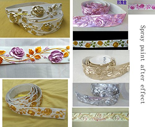 Ceiling Flexible Mouldings Wall Trim Focal Point Edge Furniture Home Decorative Waist Line 2.36" (6cm) x 115" - Thumbnail 3