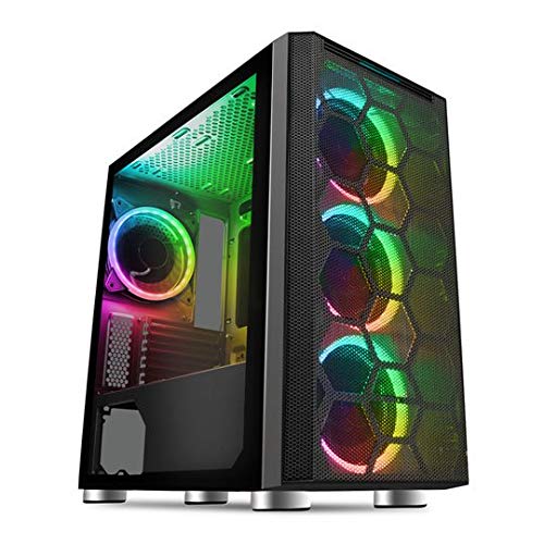 CiT Air ARGB PC Gaming Case, MATX, Mesh Front Panel, High Airflow Performance, 3 Pin AURA Sync, 4 x GameMax Velocity Fans Included, ARGB Hub, RF Remote Controller Included, Water-Cooling Ready | Black