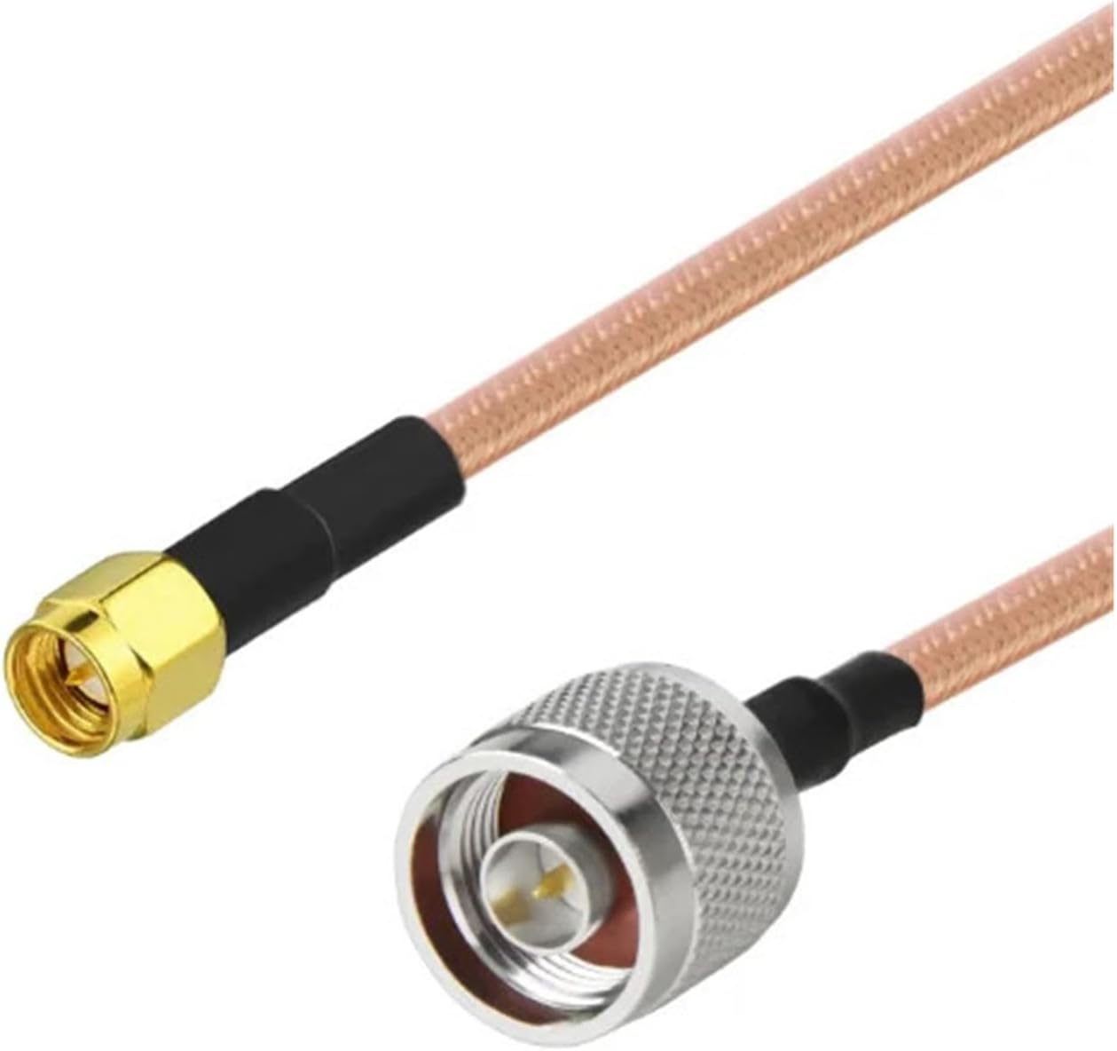 RG142ケーブルNオス-RP SMAオス/メスコネクタRF同軸アダプタ1個(50cm,NM-NM-RG142)