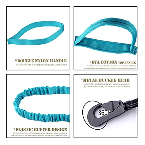 Image of Tactical Dog Collar and Leash Set Adjustable Military Nylon Dog Collar with Control Handle and Heavy Duty Metal Buckle for Large Dogs(Blue S