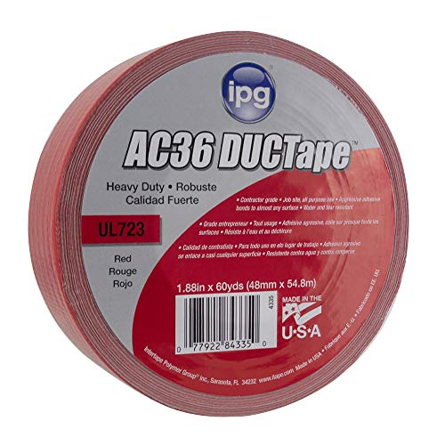 IPG 4335 Heavy Duty AC36 DUCTape, 1.88" x 60 yd, Red IPG 4335 Heavy Duty AC36 DUCTape, 1.88" x 60 yd, Red