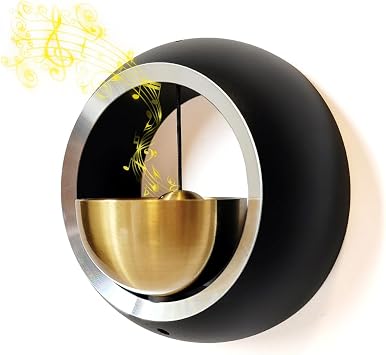 Shopkeepers Bell for Door Opening Magnetic Door Chime for Business Entry, No Drill Easy Install, Door Bell for Home Store Office Cafe RV, Alert Door Bell Entrance Black