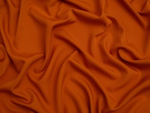 Minerva Core Range Burnt Orange Soft Touch Crepe Dressmaking Fabric