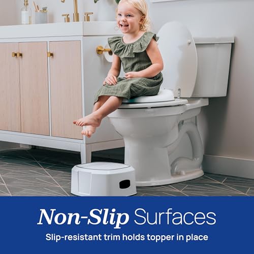 Image of Chicco Toilet Topper, Easy-Clean Slip-Resistant Surfaces, Adjustable Soft-Flex Spray Shield and Grips, For children up to 60 lbs