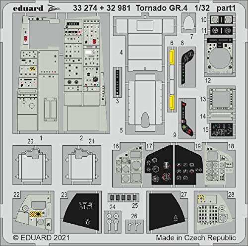 Eduard 32981 Tornado GR.4 Intérieur 1/32 détailler cockpit Italeri