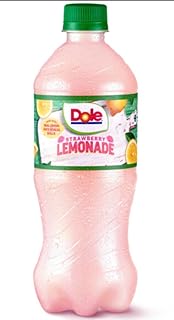 Dole Strawberry Lemonade 20 oz Soda Bottles (Pack of 24)
