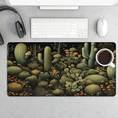 Green Cactus Desk Pad impermeable y antideslizante para oficina miniatura 5