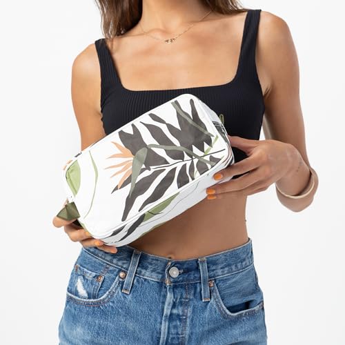 ALOHA Collection Dopp Kitt, Lightweight, Packable, & Splash-Proof - Durable, Washable, & Reusable Toiletry Bag with Zipper for Travel, Beach & Makeup, Easy to Clean & Sustainable Material (9" x 5")3