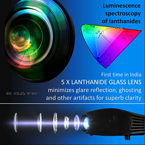 Image of E Gate Zen 7X | Official Google TV & Netflix Inside | 100% Dust Proof | Brightest 700 ISO | Native 1080p Projector 4K Ultra HD | Auto Keystone & Focus | ScreenFree | Dolby Audio-12W Speaker