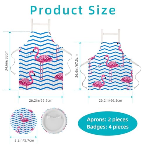 Tablier de serveuse étanche et résistant avec 4 broches ajustables