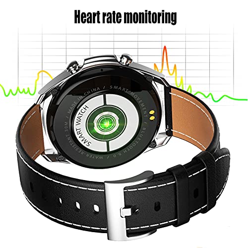 Heren Slim Horloge 1.3"Touchscreen Bluetooth Call Smartwatch Hartslag Bloeddruk Slaapbewaking Fitness Tracker Stappenteller Calorie Sport Smart Watch,Silver - Afbeelding 4