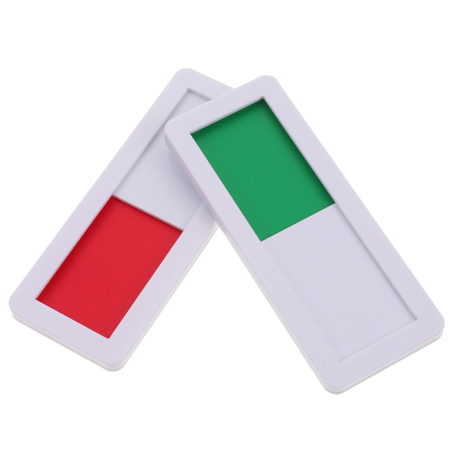 12 Juegos Señalización Creativa Casa Portátil Placas De Números De Puerta Signo Deslizante Letrero De Puerta Verde Estado Cartel De Vacante Ocupado Etiqueta Acrílico 2 Piezas * 12 VILLCASE