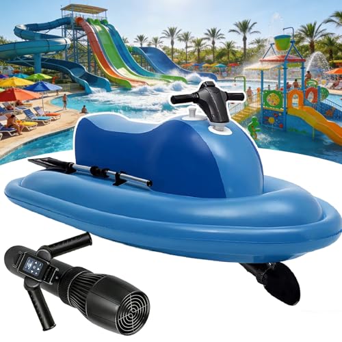 Sushangmao Moto Acuática Pro/Moto de Agua Inflable/Barco Inflable Plegable 3-en-1 – Motor Sin Escobillas 500W/700W, Control Remoto 10 Velocidades, Batería 10000/16000mAh, 7-11 km/h 700w