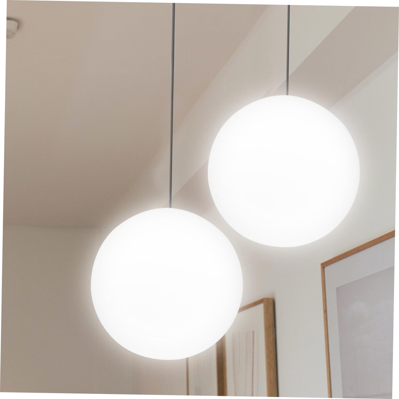 Paralume in Vetro Sferico Satinato Copertura Leggera Per Lampada Sospesa Decorativa Da Interno Foro Centrale 5,5 Cm Per Uso Domestico e Sostituzione Paralume Danneggiato