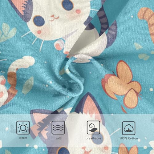 Wusikd Cute Cats Boys' Underwear Cotton Butterflies Boys Briefs Soft Toddler Underwear 2T3