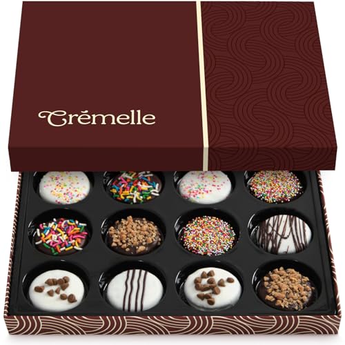 Cremelle Gourmet Cookies Gift Box, 12 Pieces of Food Gifts...