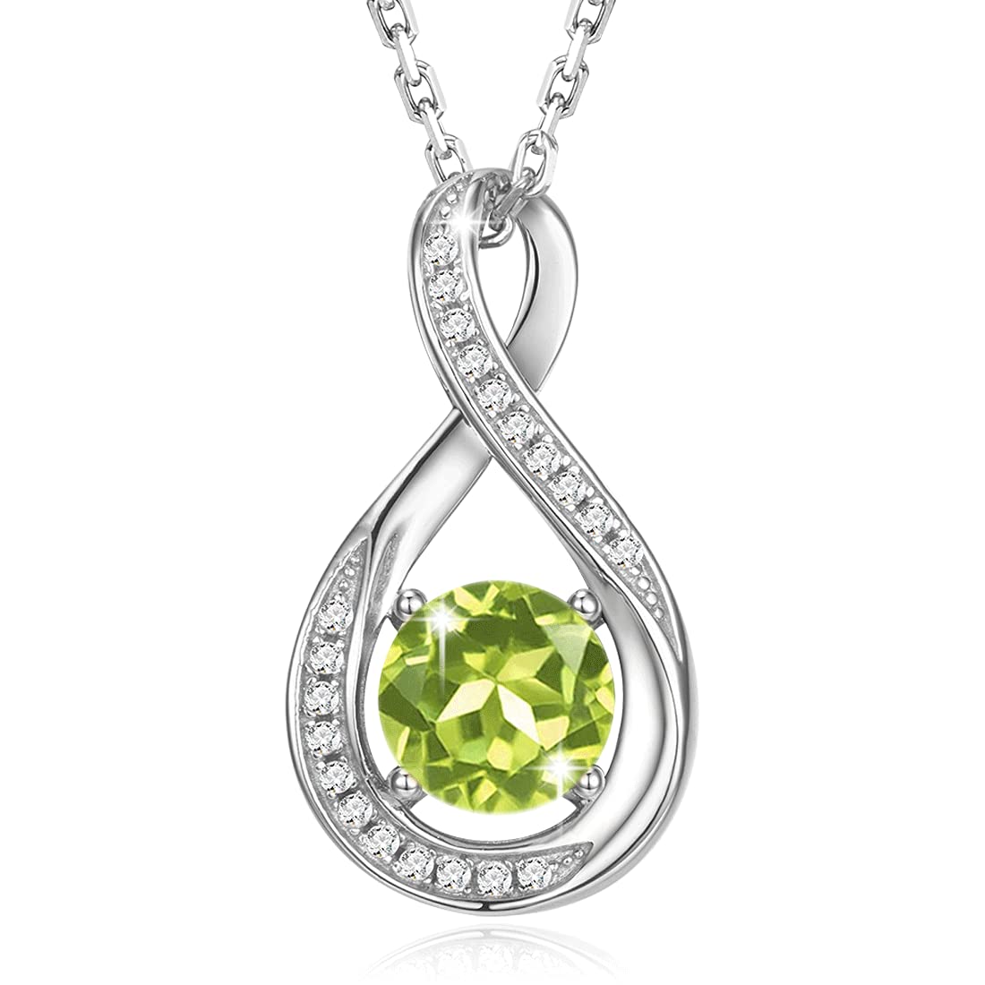 GEMLANTO Infinity Birthstone Necklace