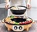 2 in 1 Portable Electric Grill 2200W Electric Hot BBQ Pot for Indoor Outdoor Parties Intelligent Temperature Control The Pot Can be Split for 2-10 People A (B)