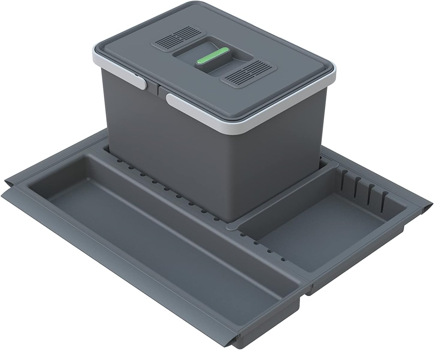 ELLETIPI Metropolis Basket Rubbish Bin - Grey, Medium