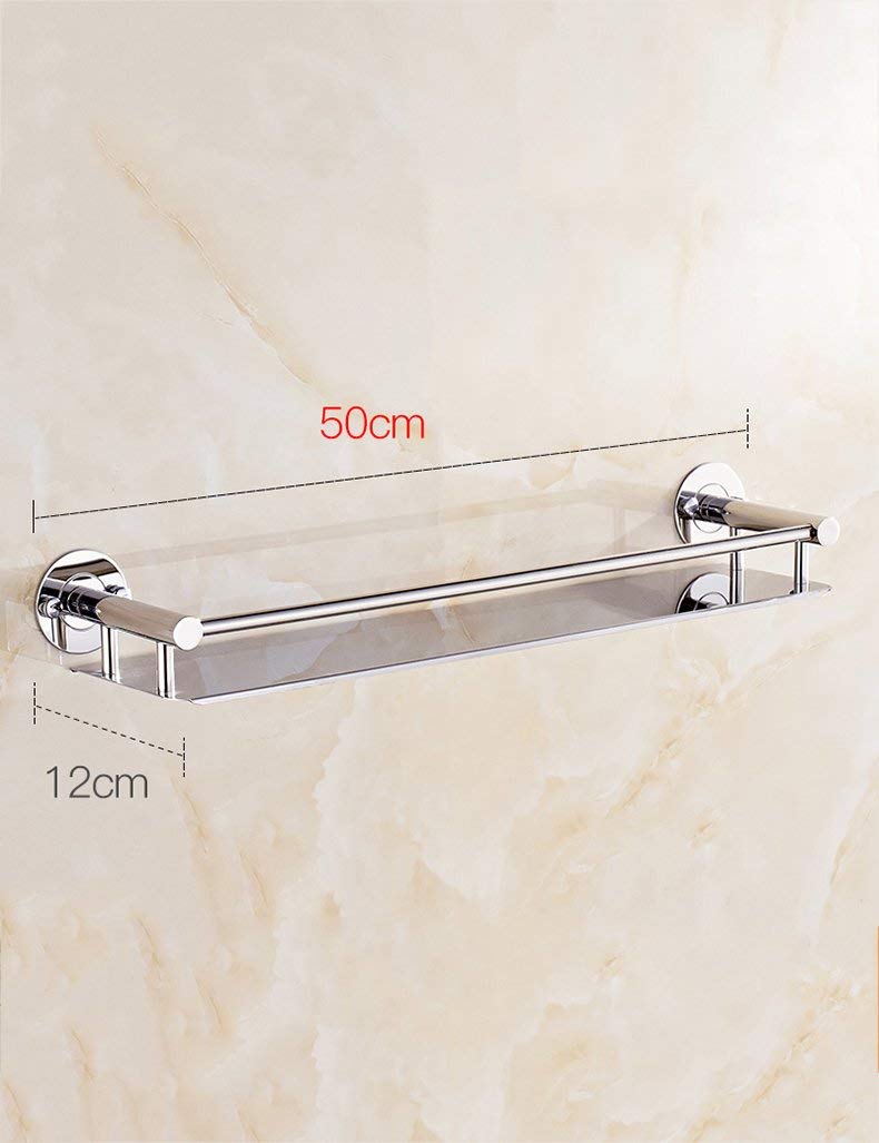 Porte-serviettes mural 50 cm en acier inoxydable argenté pour la cuisine