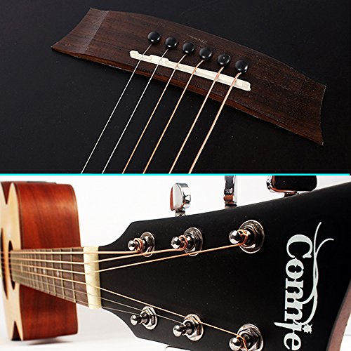 Lot de 4 – Guitare acoustique à 6 cordes – Sillet et chevalet en os, Senhai – 2 guitares de rechange à os de bovin, avec 10 onglets en celluloïd (0,96 mm) - Les Beatles, Paul McCartney, John Lennon, RIngo Starr, George Harrison Lot de 4 - Guitare acoustique à 6 cordes - Sillet et chevalet en os, Senhai - 2 guitares de rechange à os de bovin, avec 10 onglets en celluloïd (0,96 mm) – Image 5
