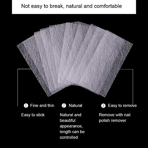 Extensão de unhas de fibra de vidro, 10 peças de extensão rápida de modelagem de fibra de vidro ferr