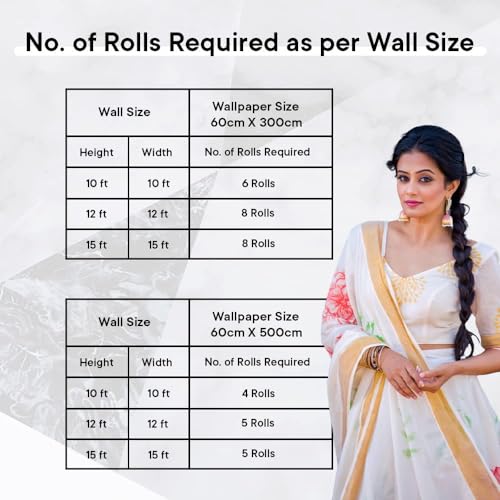 Image of Kuber PET Wallpaper for Walls and Furniture of The Living, Bedroom, and Kitchen I Self-Adhesive, Oilproof, and Waterproof I DIY Marble Designer Wall Sticker I Pack of 1 Roll, 60cmx500cm